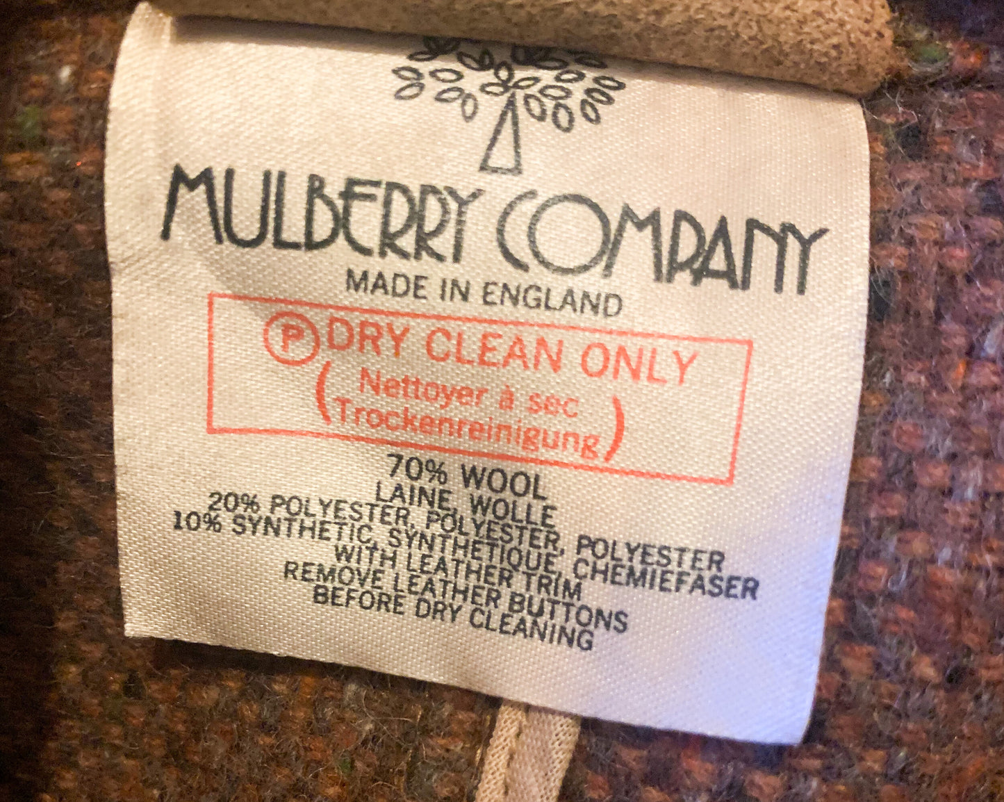 VINTAGE UNISEX MULBERRY JACKET