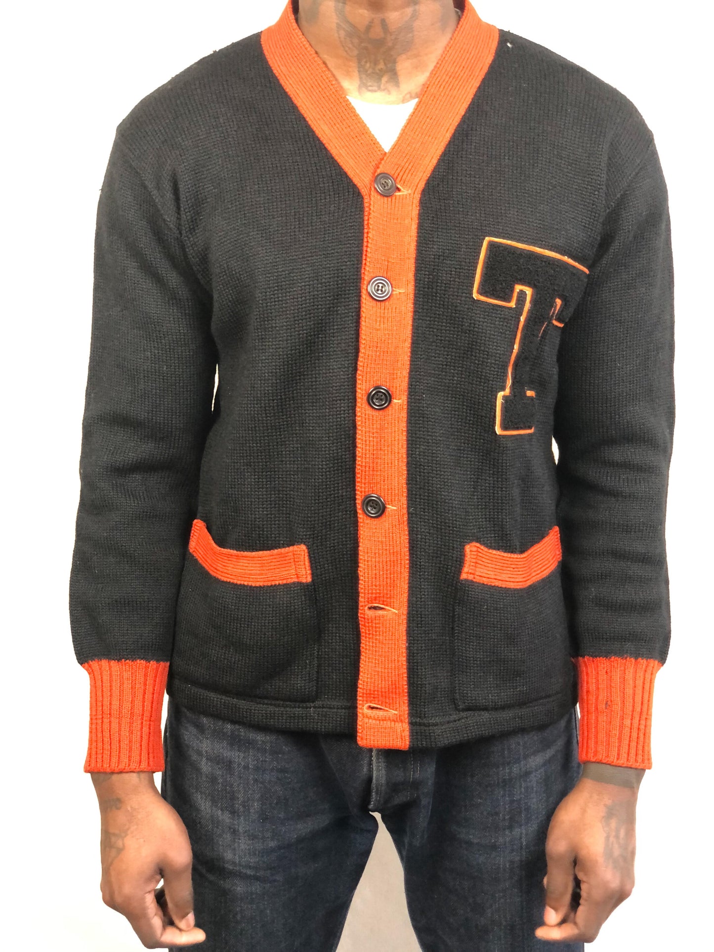 VINTAGE 1950s LETTERMAN SWEATER CARDIGAN