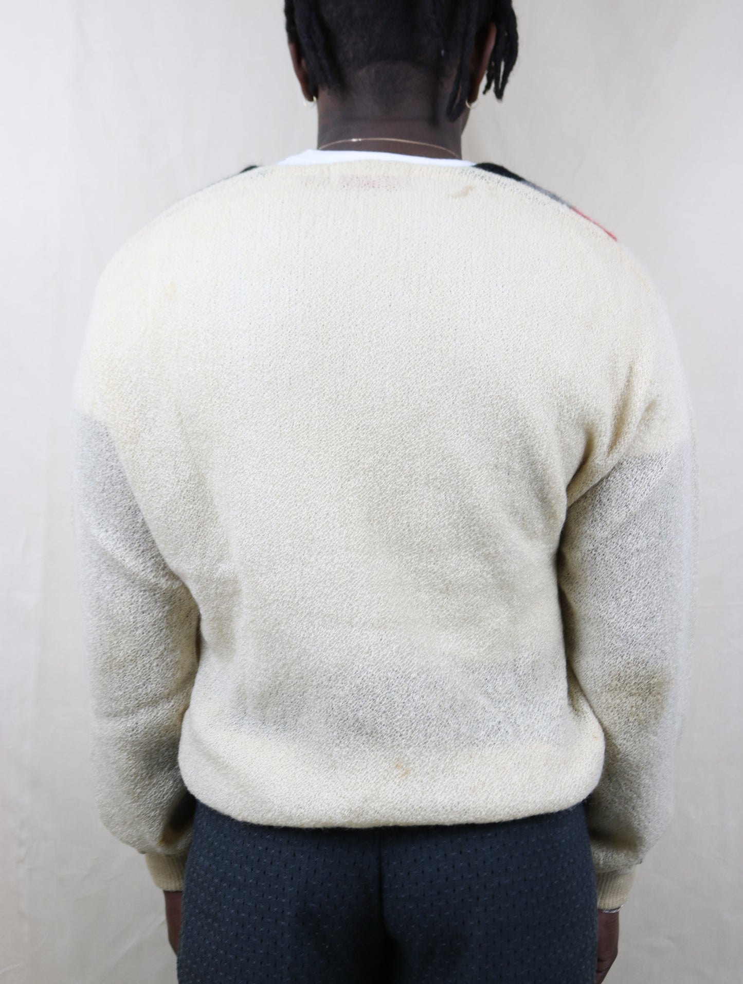 1960s 70S deep V Neck Sweater