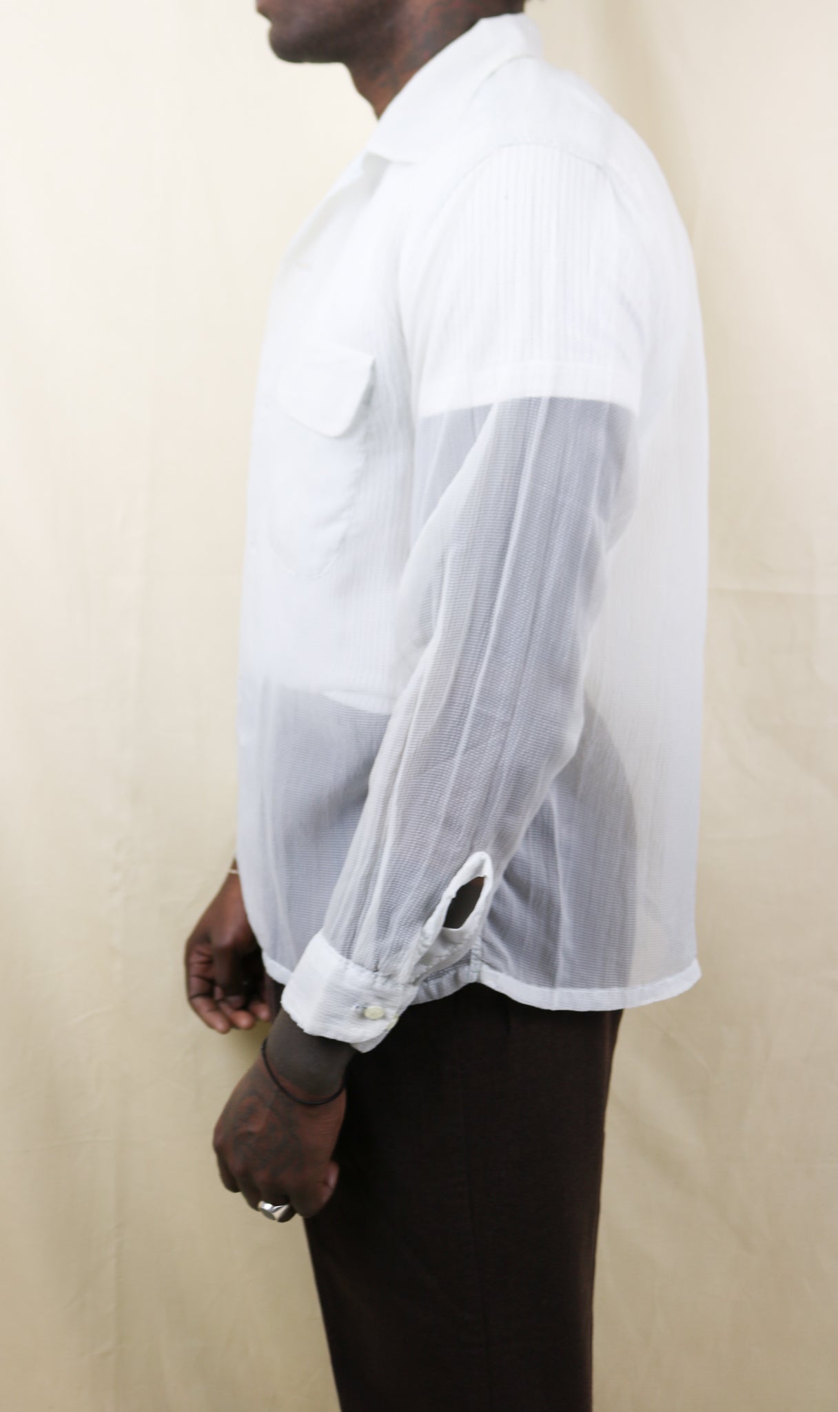 Vintage 1950s Sheer nylon shirt