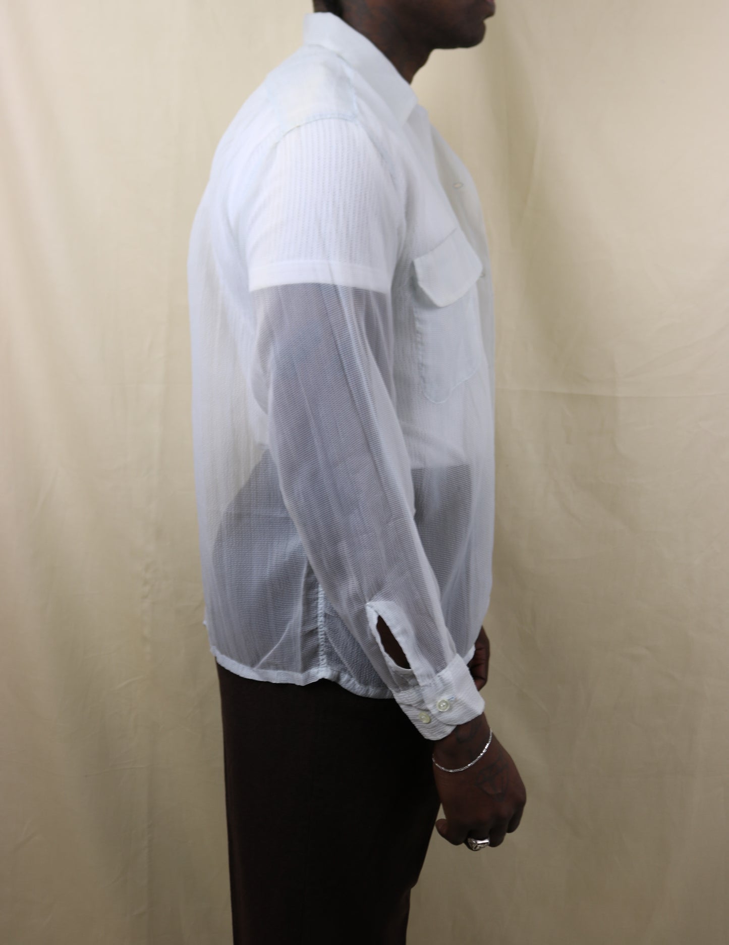 Vintage 1950s Sheer nylon shirt