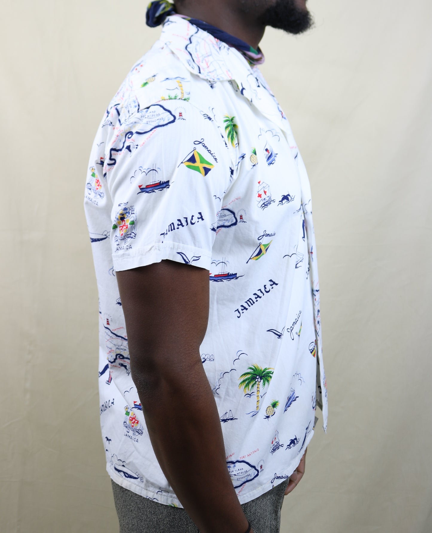 Vintage 1950S Loop Collar Souvenir Shirt