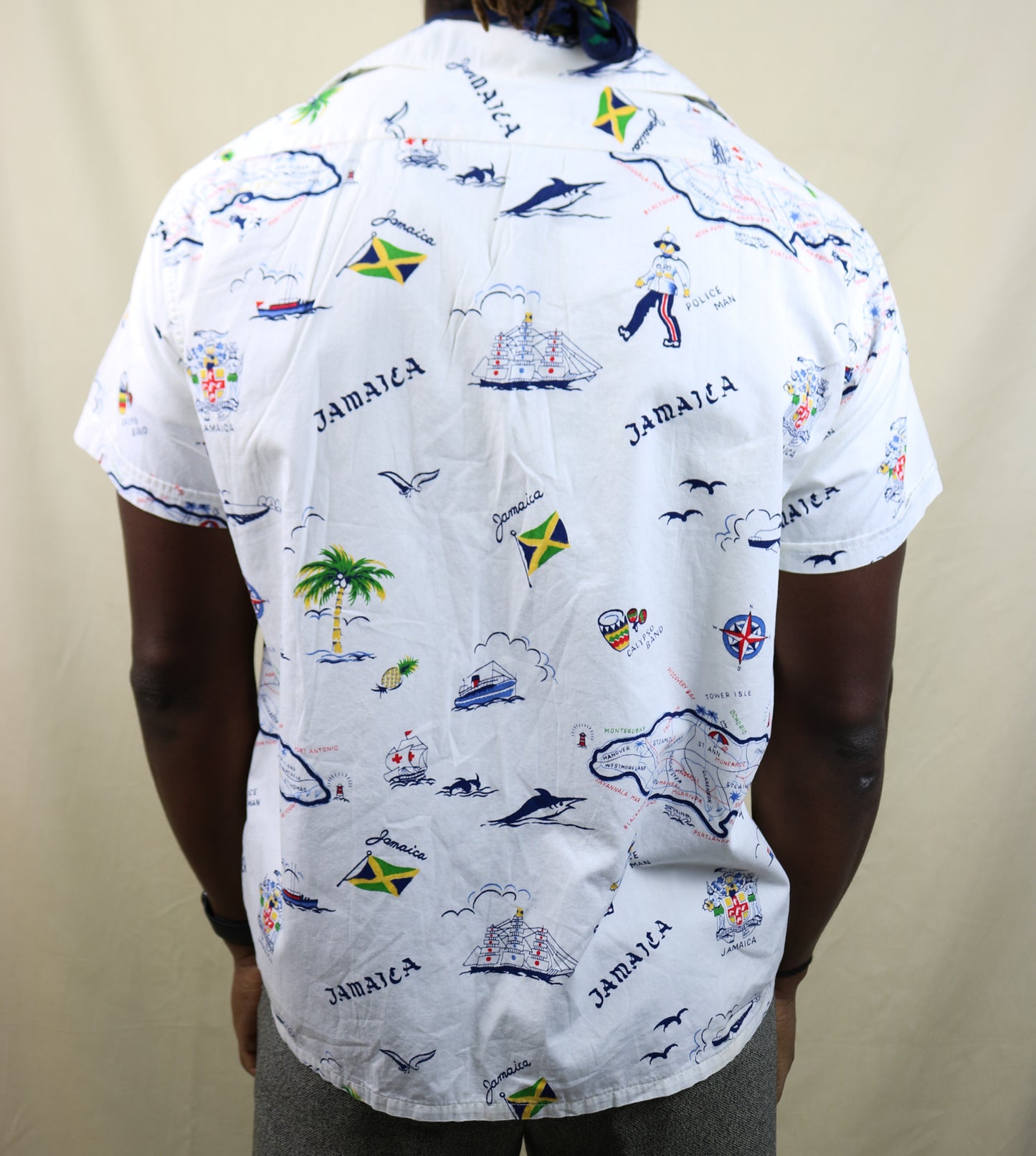 Vintage 1950S Loop Collar Souvenir Shirt