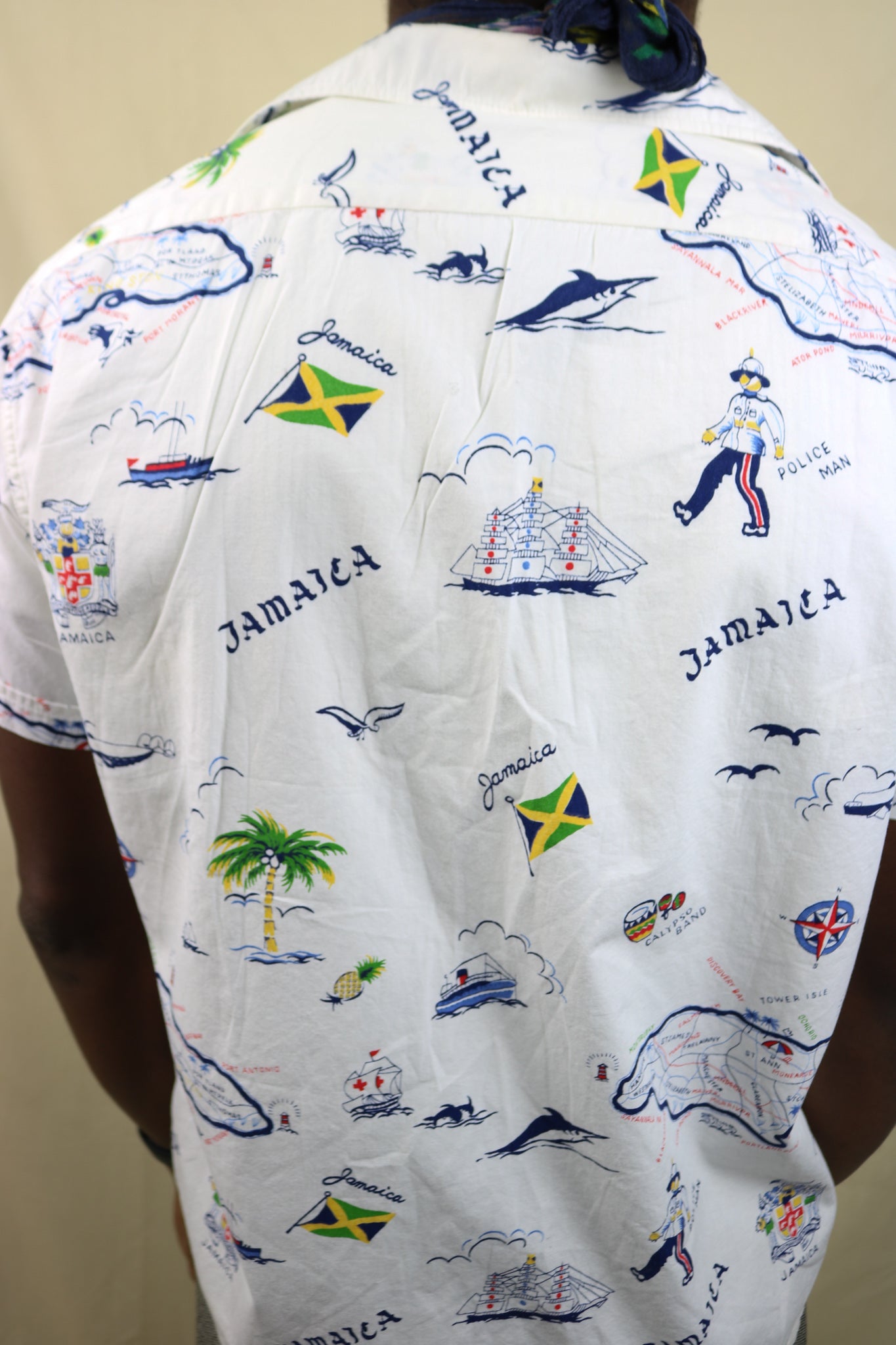 Vintage 1950S Loop Collar Souvenir Shirt