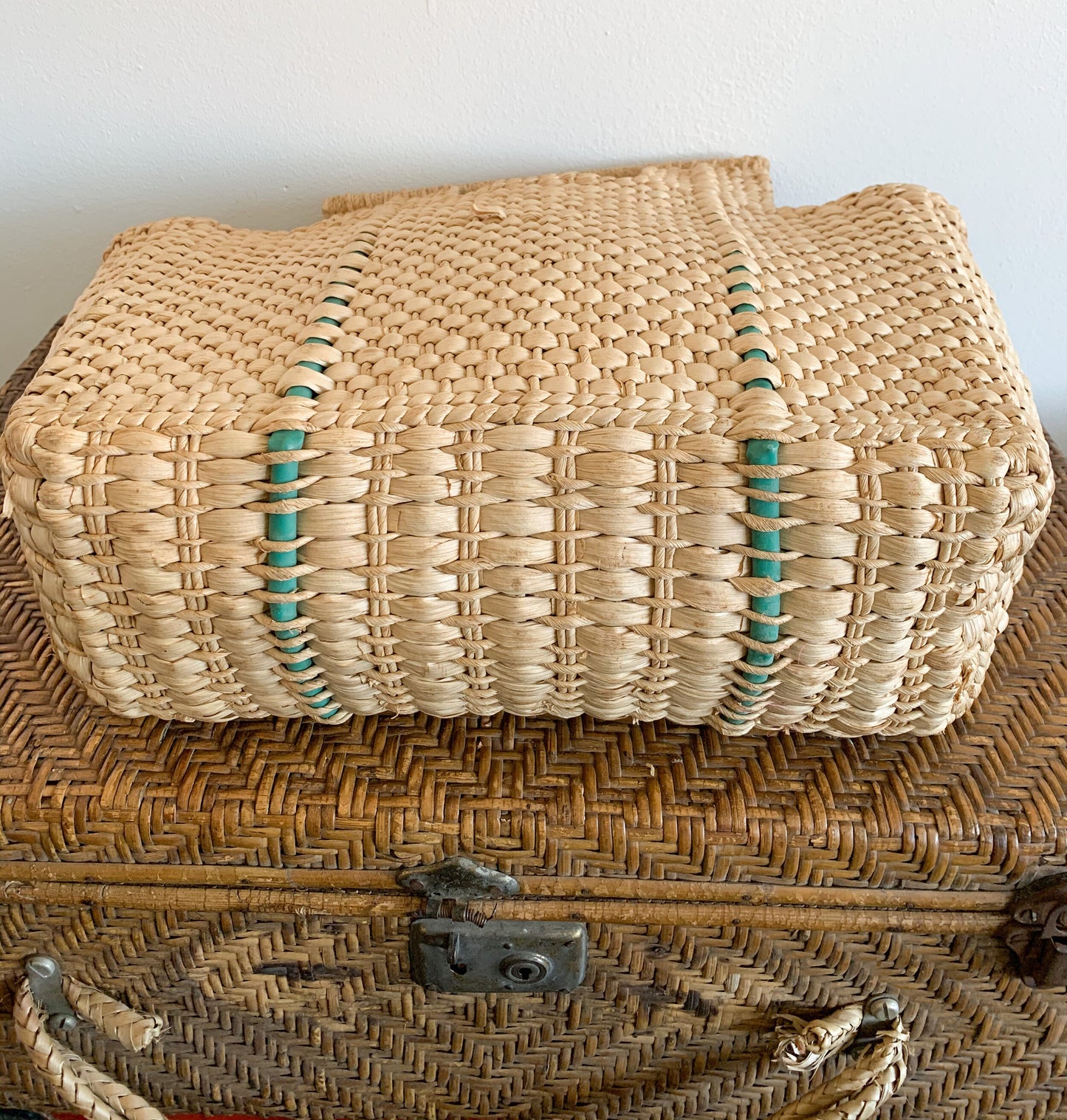 Vintage Large Raffia Bag