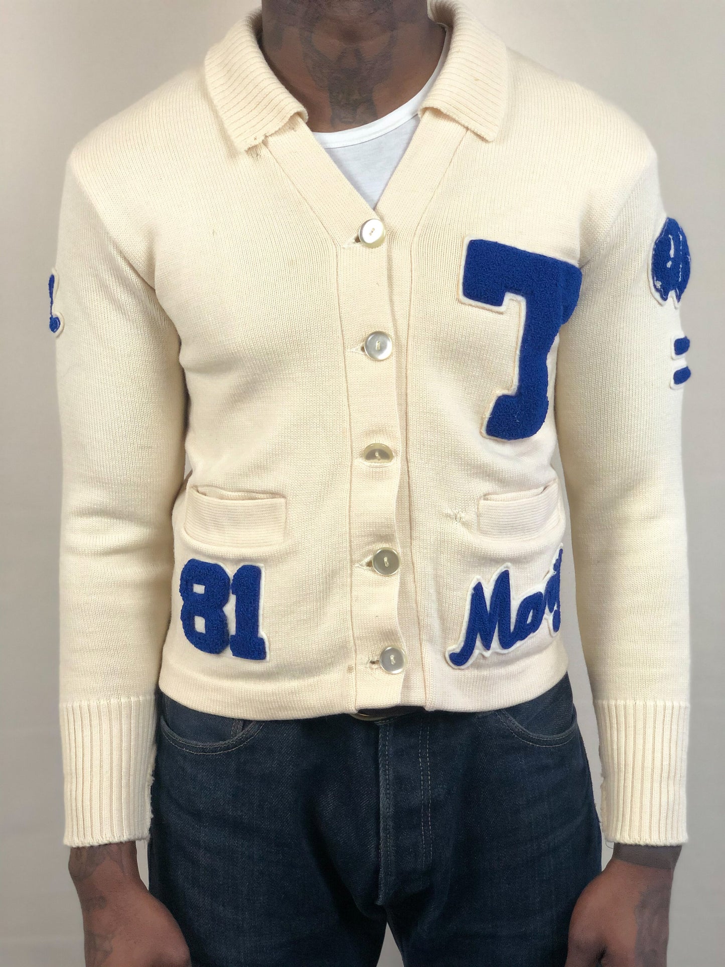 VINTAGE Unisex 1980s VARSITY SWEATER