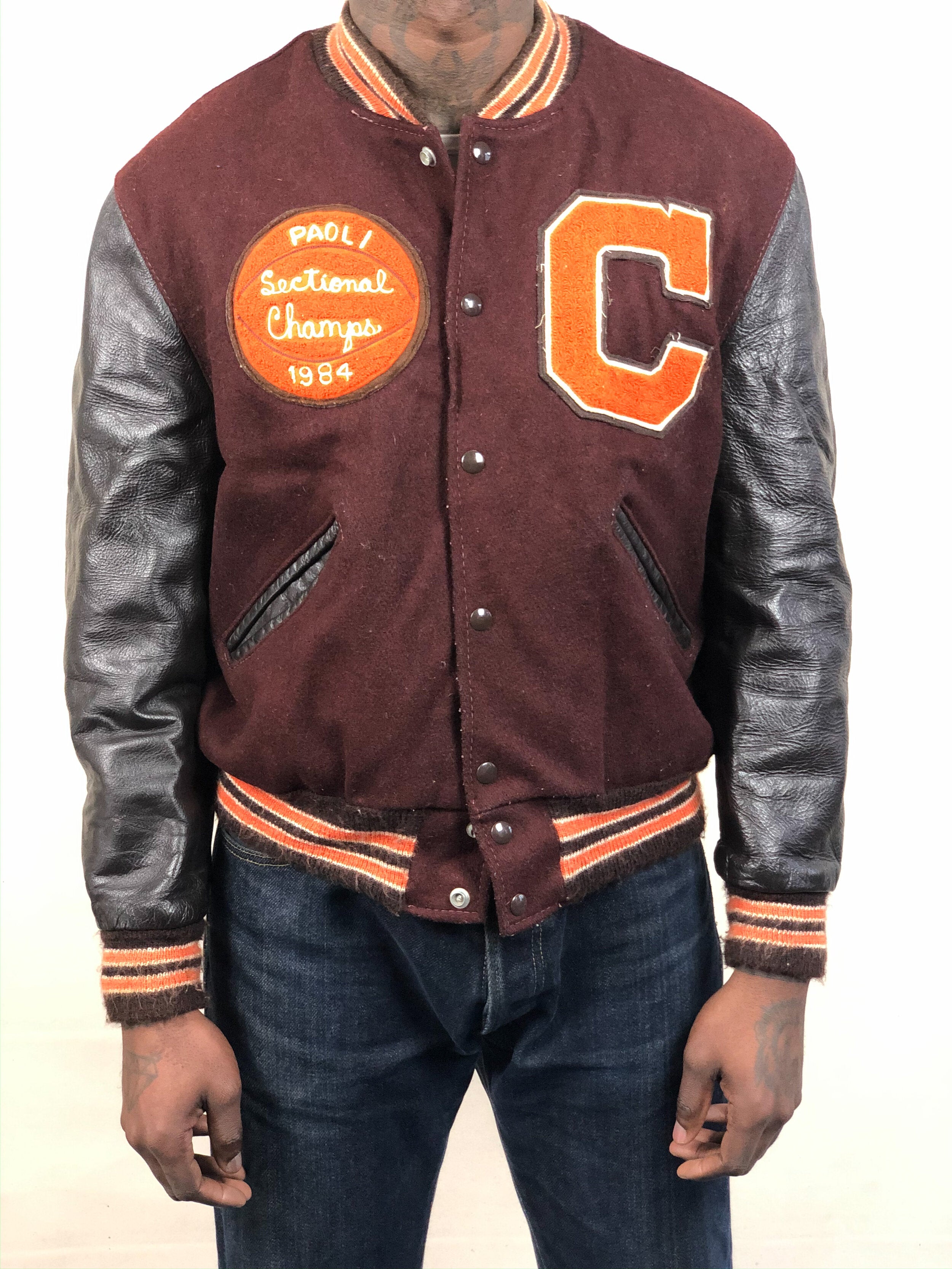 1980s shop letterman jacket