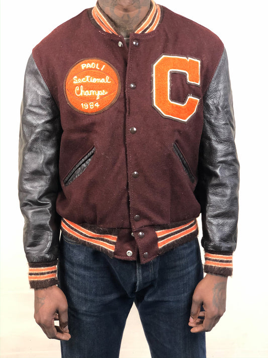 VINTAGE 1980s LETTERMAN JACKET